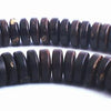 108 Waxed Dark-Chocolate Coconut-Shell Heishi Beads - 10mm