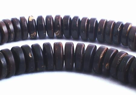 108 Waxed Dark-Chocolate Coconut-Shell Heishi Beads - 10mm