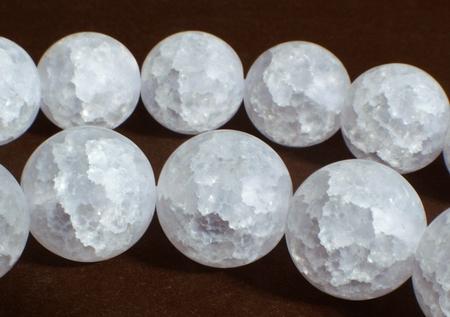 Large Mysterious Frosted Rock Crystal Beads - 4mm, 6mm, 8mm & 14mm