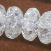 Magical Frosted Crackle Rock Crystal Rondelle Beads - 6mm or 8mm