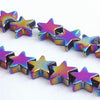 85 Wonderful Aurora Borealis Hematite Star Beads