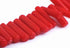 152 Vibrant Fire-engine Red Sea Bamboo Coral Tube Beads - 12mm x 3mm