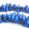 Large Shiny Ultramarine-Blue Coral Chip Beads