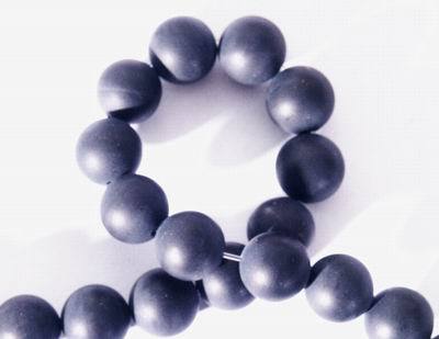 Mystical Frosty Black Onyx Beads - 6mm or 8mm