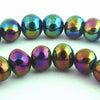Gleaming Aurora Borealis Black Pearl Beads - unusual!