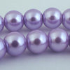 Romantic Lavender Glass Pearl Beads - 8mm