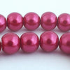 Gorgeous Cranberry Glass Pearl Beads - 8mm