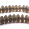 121 Frosted Smoky Crystal Rondelle Beads