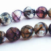 Enchanting 8mm Faceted Dragon's Vein Agate Beads