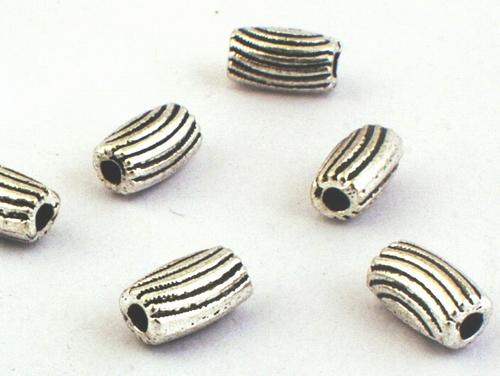 50 Snazzy Silver Barrel Bead Spacers - For Classy Jewelllery!