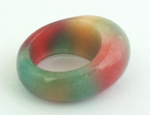 Glamorous Green & Red Jade Ring - Jade is a symbol of purity and serenity!