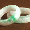 Intimate White & Green Jade Ring - a symbol of love & virtue