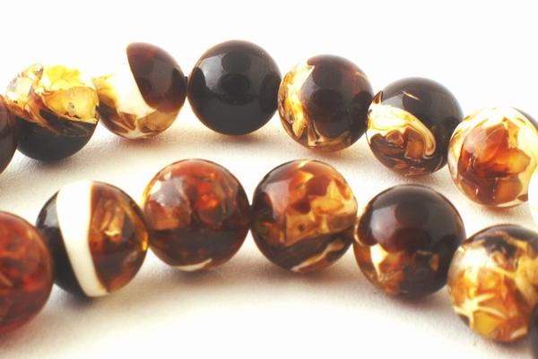 Chocolate Antique Amber Beads - 6mm or 8mm