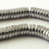 400 Small Silver Hematite Heishi Disc Beads - 3mm