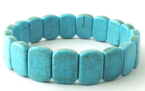 Distinctive 19 Segment Blue Turquoise Bracelet