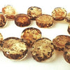 33 Large Straw-Yellow Amber Flat Oval Beads - Unusual!