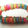 Chunky Rainbow Mother-of-Pearl Shell Bracelet - Heavy!