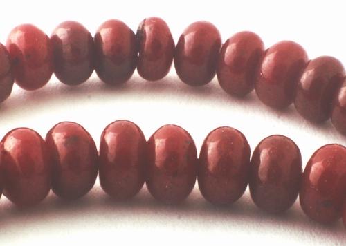 100 Beautiful Chocolate Burgundy Jade Rondelle Beads