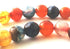 Shiny Golden Summer-Orange & Blue Faceted 8mm Agate Beads