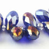 50 Sparkling AB Royal Purple Baby Teardrop Beads - Top-Drill
