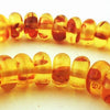 Golden Yellow Amber Rondelle Beads - 8mm or 10mm