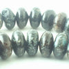 70 Large Silver Scale Stone Rondelle Beads