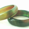 Small Deep Forest Green Agate Ring - 6mm wide
