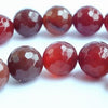 Faceted Antique-Burgundy 10mm Agate Beads