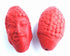 2 Deep-Red Guanyin Buddha Beads