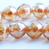 100 Gleaming Safron-Gold Faceted Crystal Beads