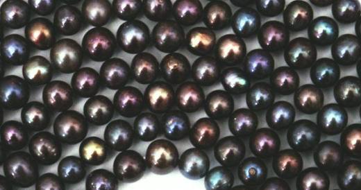 Rich Peacock Black 5mm Chinese Pearls