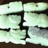 6 Unusual Chinese Carved  Natural Jade Dragon Beads