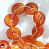 Gorgeous 14mm Carnelian Coin Bead String