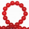 Kissable Cherry-Red 8mm Jade Bead String