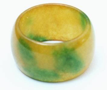 Seductive Yellow & Green Jade Ring