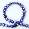 Gleaming Deep Ocean Blue Biwa Pearls - 4mm