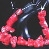 Big Red Sea Bamboo Coral Bead String - Heavy!