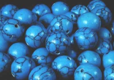 Lovely Blue Howlite Turquoise Beads - 12mm