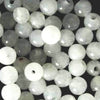 100 Chinese White Jade Beads - 4mm, 6mm or 8mm