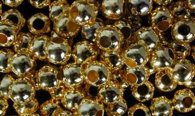 Beautiful Gold Beads - 100 x 6mm