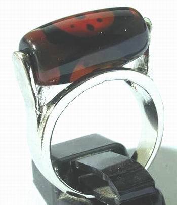 Beautiful Chinese  Dzi Agate Ring