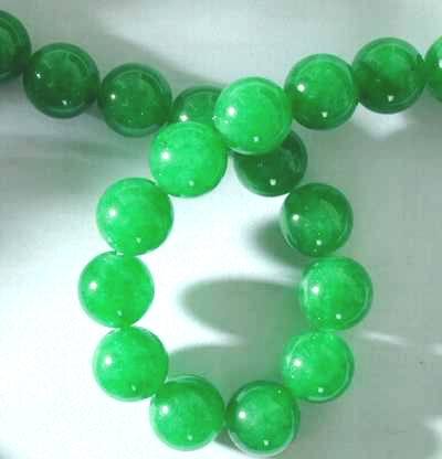 Lush Green Chinese Jade Beads - 6mm or 8mm