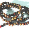 Long Tibetan Agate Mala Bead Necklace