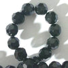 Haunting Faceted Black Onyx Bead String - 8mm