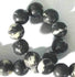 Unusual Black and White 8mm Zebra Jasper Bead String