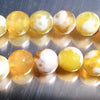 6mm Daffodil-Yellow Fire Agate Beads