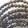 String of Sparkling Jet-Black Hard Natural 2mm Spinel Beads