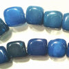 50 Deep-Blue 8mm Agate Cube Beads