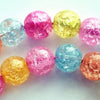 Mixed Colour Crackle Crystal Rainbow Beads - 6mm or 8mm
