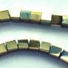 2mm Sparkling Gold AB Hematite Cube Beads